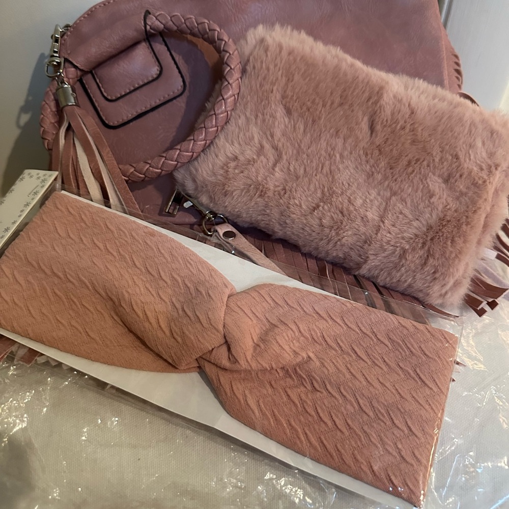3 piece set Women's Bag Set blush
